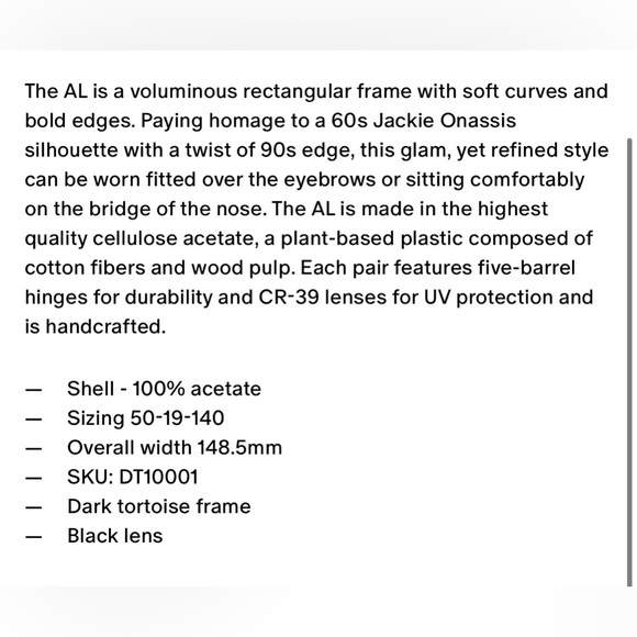 The sold out AL sunglasses from THISTLES IN TORTOISE. Brand new - Picture 4 of 4